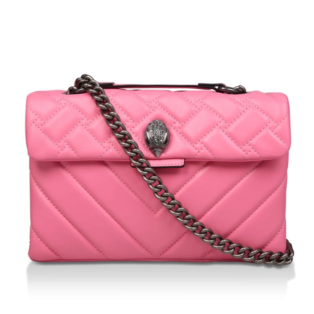 Kurt Geiger Kensington Pink Double Chain Strap Bag
